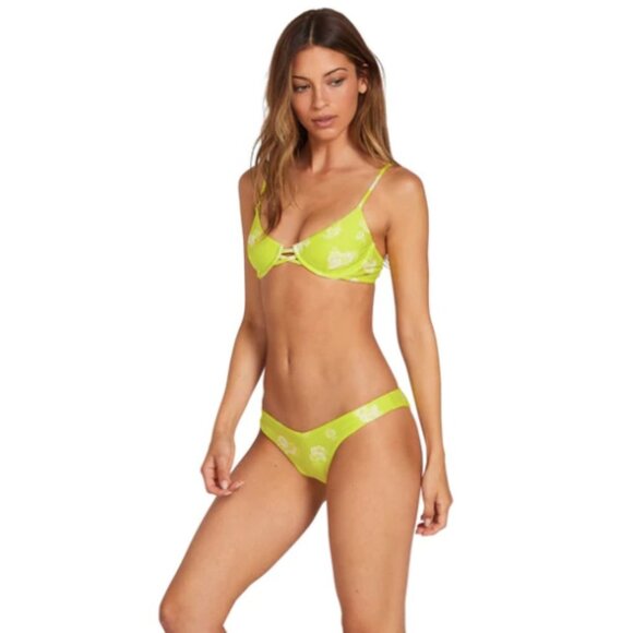 NEW Volcom "Nice Stems" Neon Floral 2 Pc. Bikini Set Sz. S - Picture 1 of 2